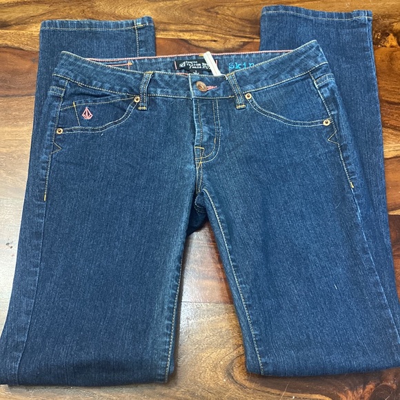 Volcom Dark Wash Reilly Skinny Jeans - Picture 2 of 8